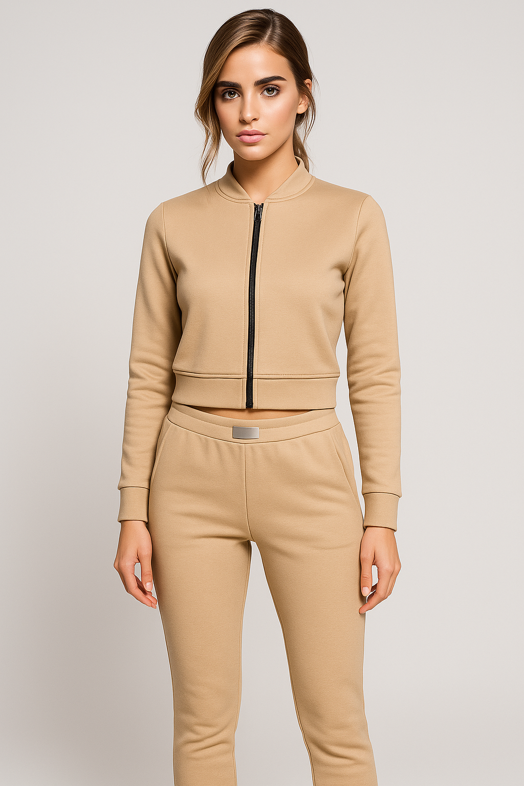Visilisa | Dame fritidstræningsdragt med lynlåsjakke og joggingbukser - - Visilisa | Dame fritidstræningsdragt med lynlåsjakke og joggingbukser - €25 - {{ product_tags }
