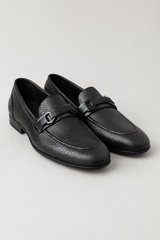 Carter | Elegant Men's Leather Loafers with Snake Skin Pattern
