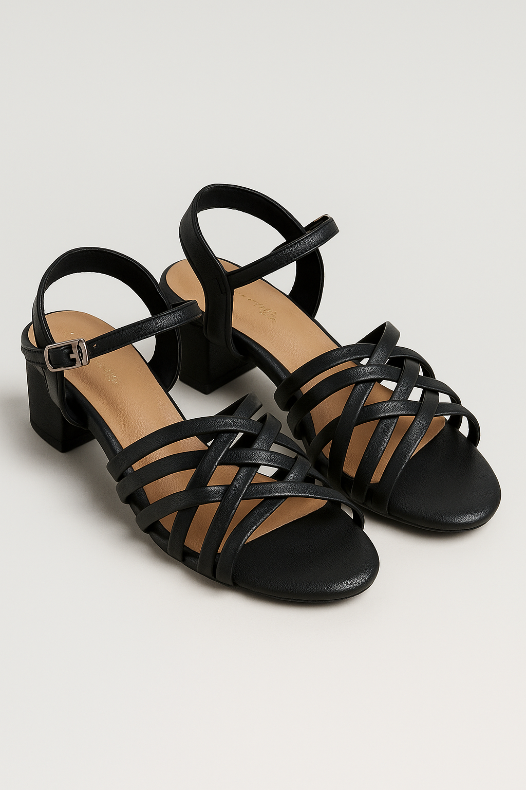 Daisy | Elegant dame blokhæl sandaler med stropper - Schwarz - Daisy | Elegant dame blokhæl sandaler med stropper - €25 - {{ product_tags }