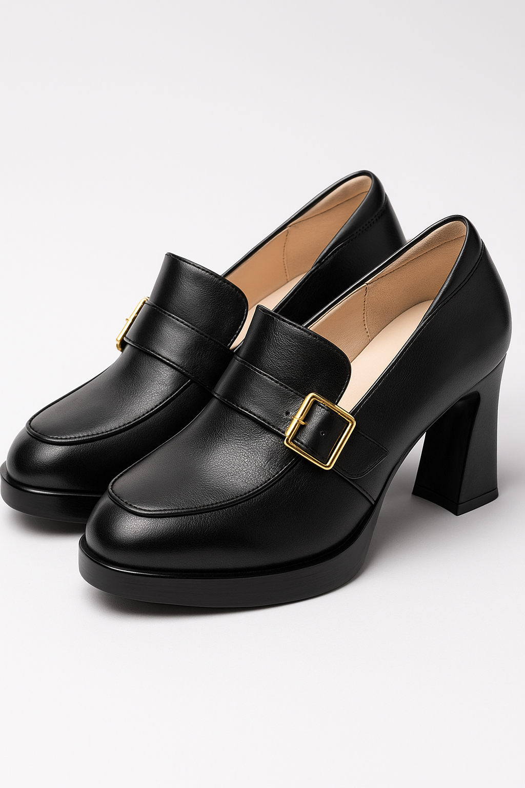 Jasiri | Damen Højehælede Pumps med Spænde - Sort - Jasiri | Damen Højehælede Pumps med Spænde - €25 - {{ product_tags }