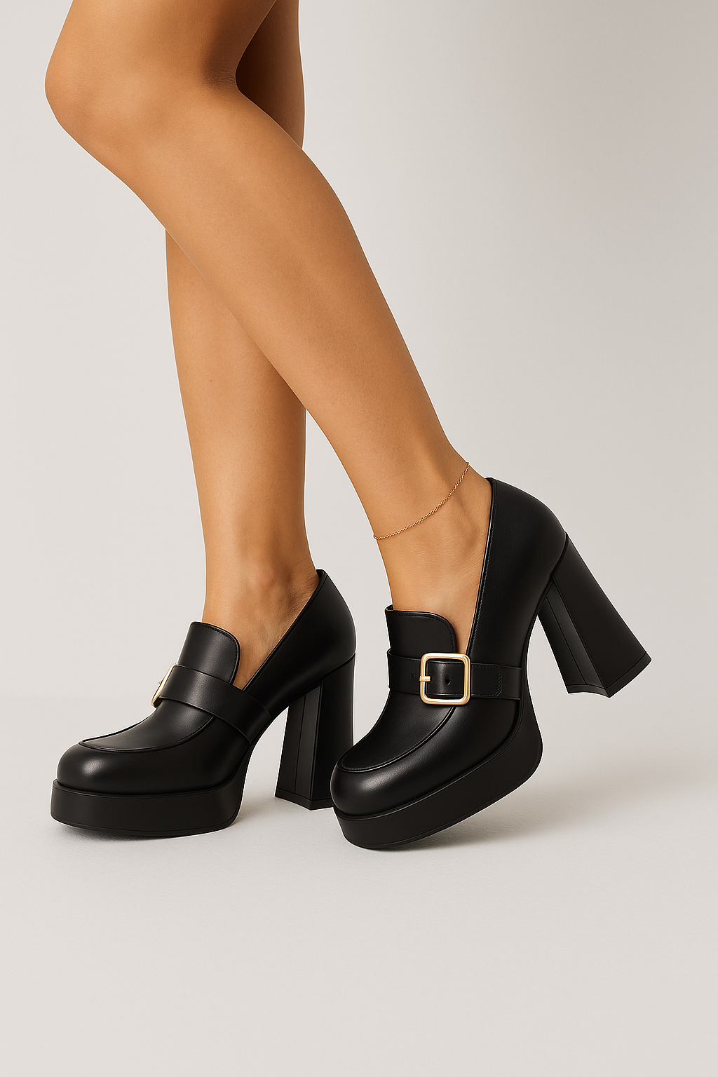 Jasiri | Damen Højehælede Pumps med Spænde - - Jasiri | Damen Højehælede Pumps med Spænde - €25 - {{ product_tags }
