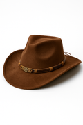 Steen | Sombrero vaquero clásico de ante con cinta decorativa