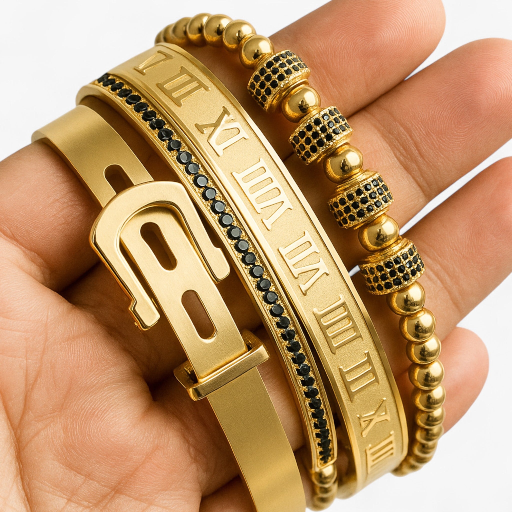 Titanium Armbåndsæt - Guld - Bracelets - {{ product_tags }