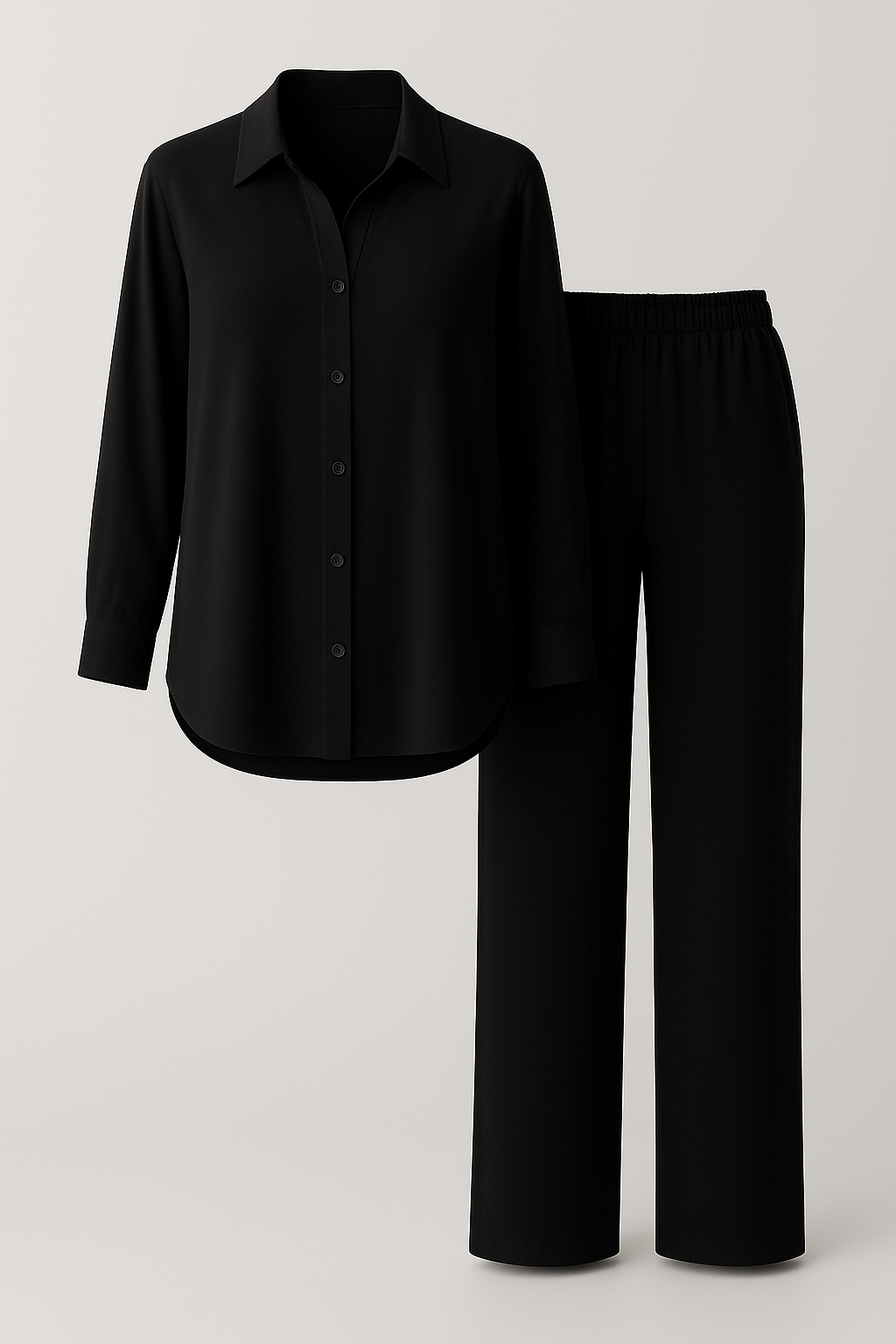 Claudia | Kvinders Elegant Sommersæt med Løs Pasform - Sort - Kvinders sæt - {{ product_tags }