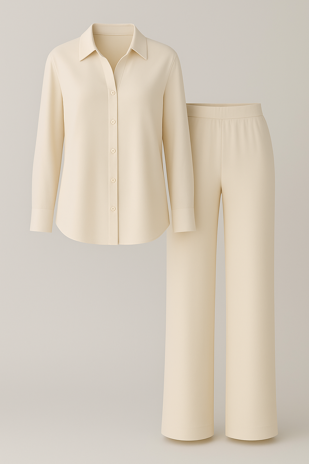 Claudia | Kvinders Elegant Sommersæt med Løs Pasform - Khaki - Kvinders sæt - {{ product_tags }