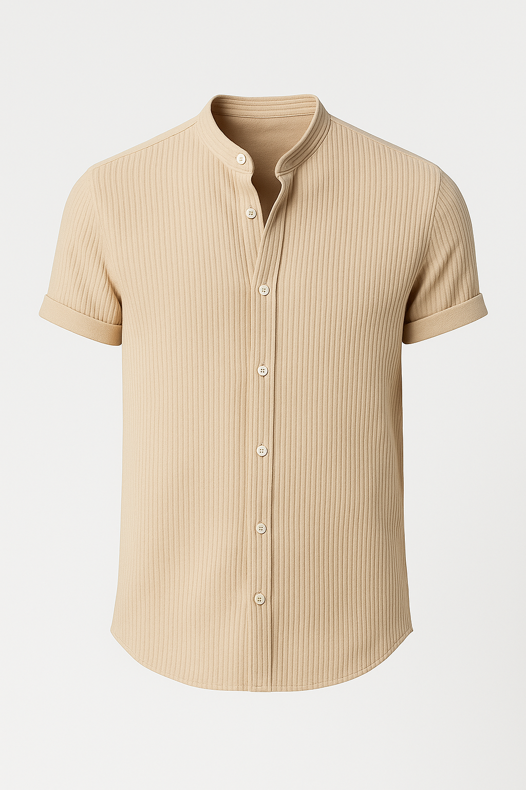 Aiden | Kortærmet herrebluse i bomuld – Åndbar, elegant og alsidig - Beige - Aiden | Kortærmet herrebluse i bomuld – Åndbar, elegant og alsidig - €25 - {{ product_tags }