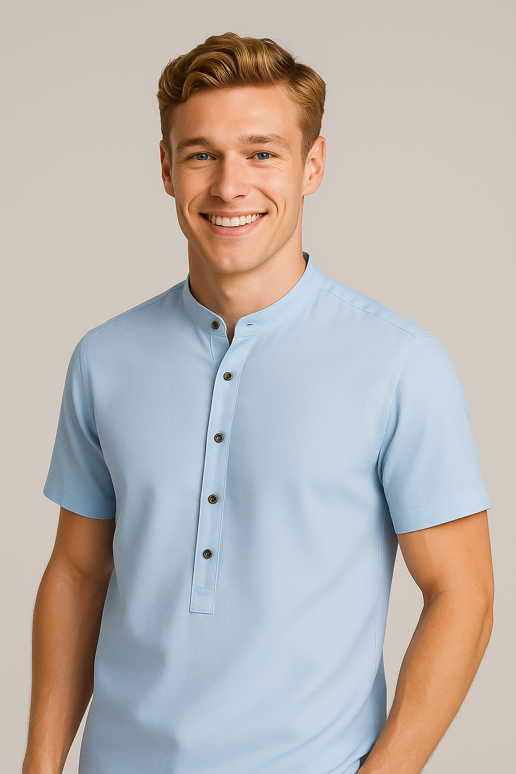 Mason | Let skjort i lin lett for mænd med korte ærmer - - Mason | Let skjort i lin lett for mænd med korte ærmer - €25 - {{ product_tags }