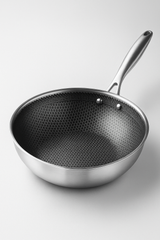 KitchenPro | Non-stick Stainless Steel Frying Pan - Cook Light and Healthy Without Sticking
