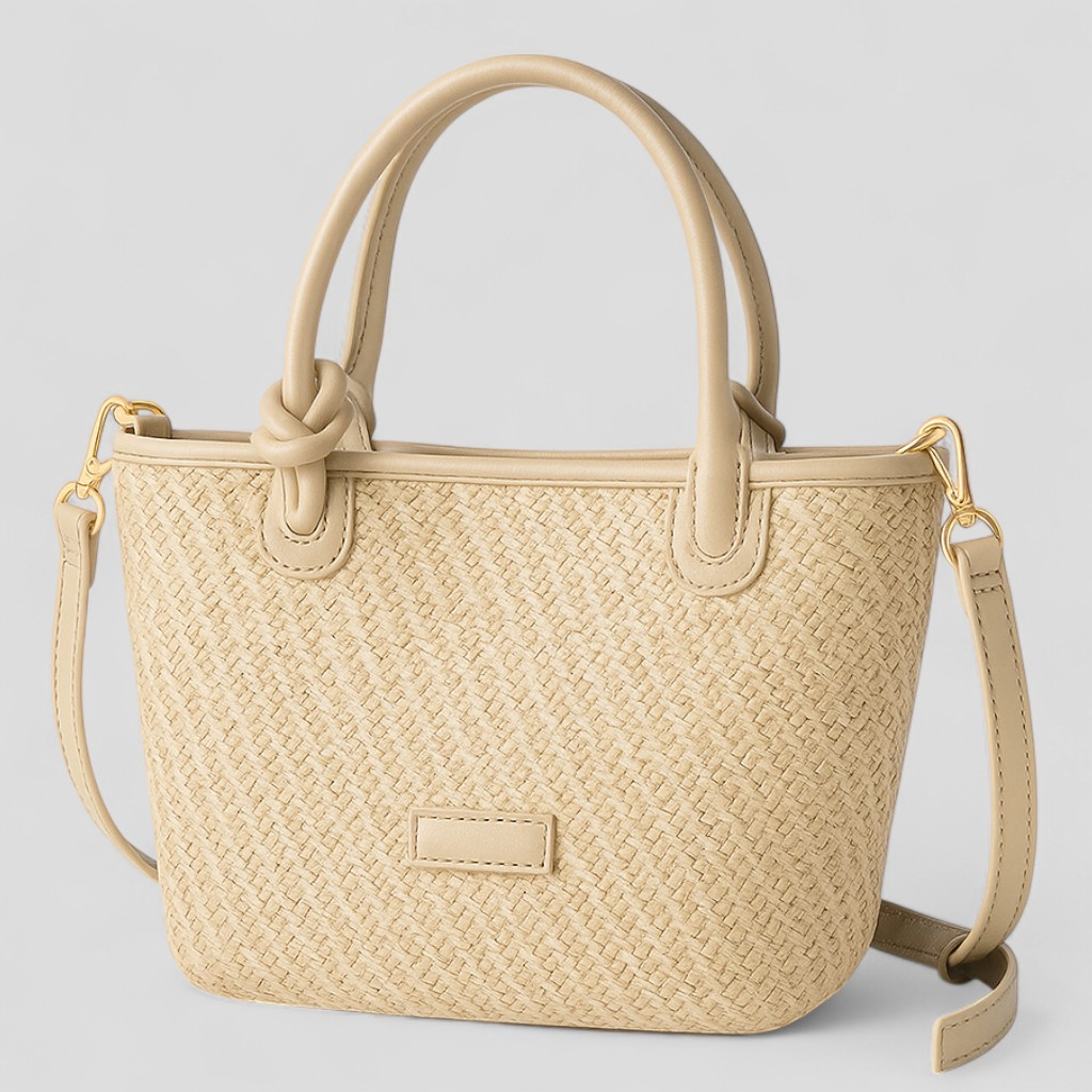 Efterår | Letvægt stråhåndtaske til sommer, chic og klar til stranden - Aprikos - Efterår | Letvægt stråhåndtaske til sommer, chic og klar til stranden - €25 - {{ product_tags }