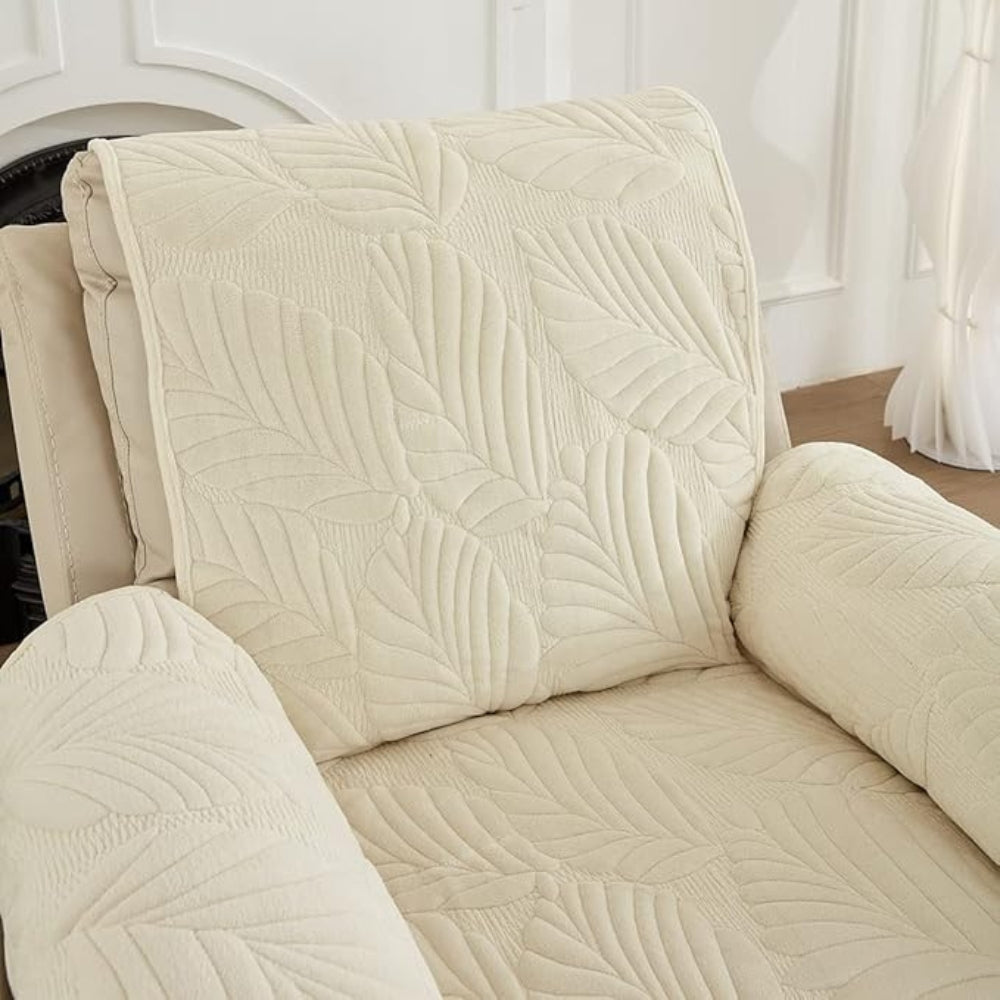 Recliner lænestolsbetræk - Grønt bladmønster, skridsikkert - - Recliner Sofa Covers - {{ product_tags }