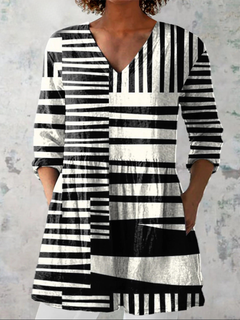 Sophie | Lang bluse med V-hals