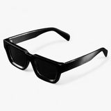Tough Black Square Sunglasses with Retro Look