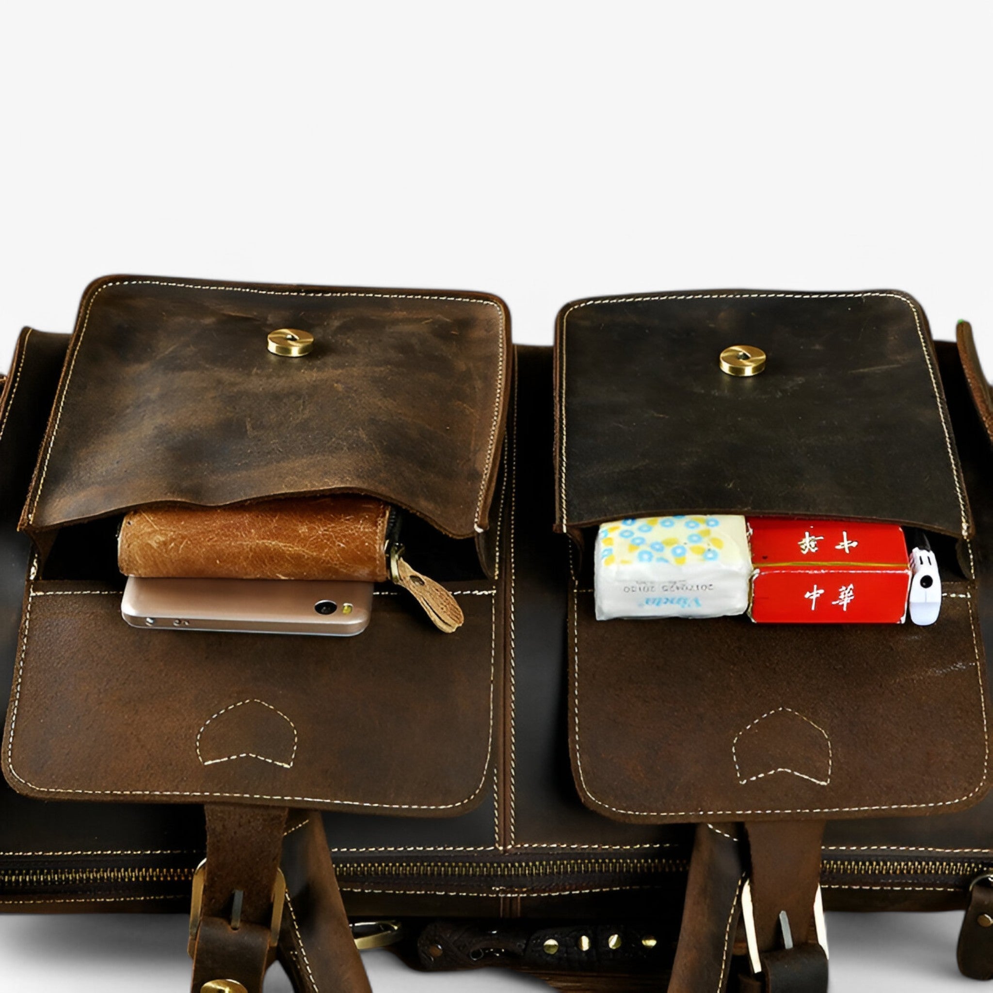 Leon | Ægte vintage lædermappe - - bags - {{ product_tags }