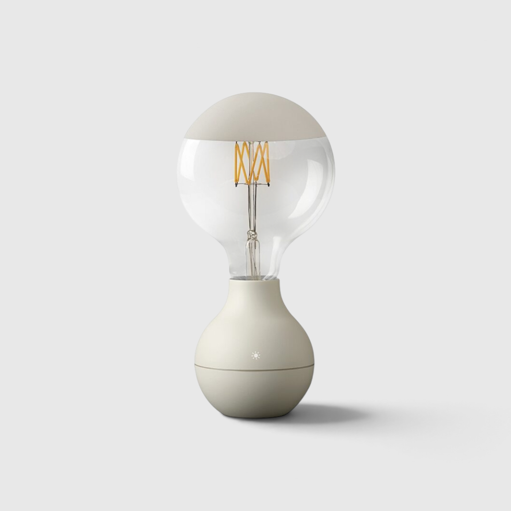 Ledningsfri Glødetråd-pære Bordlampe – Genopladelig Touch-dæmp Stemningsbelysning - Hvid - Cordless Table Lamp - {{ product_tags }