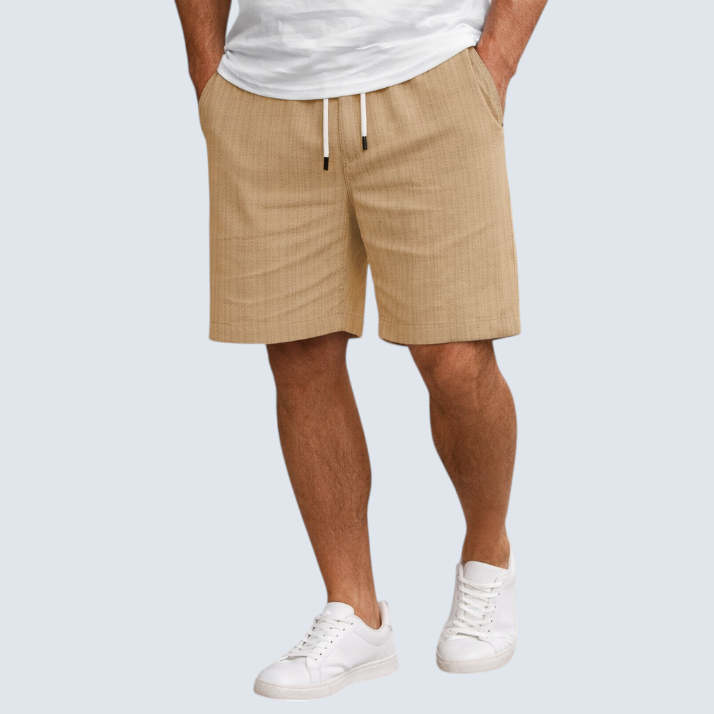 Korte Hør Herrebukser, Regular Fit, Åndbar, Sommer, Casual