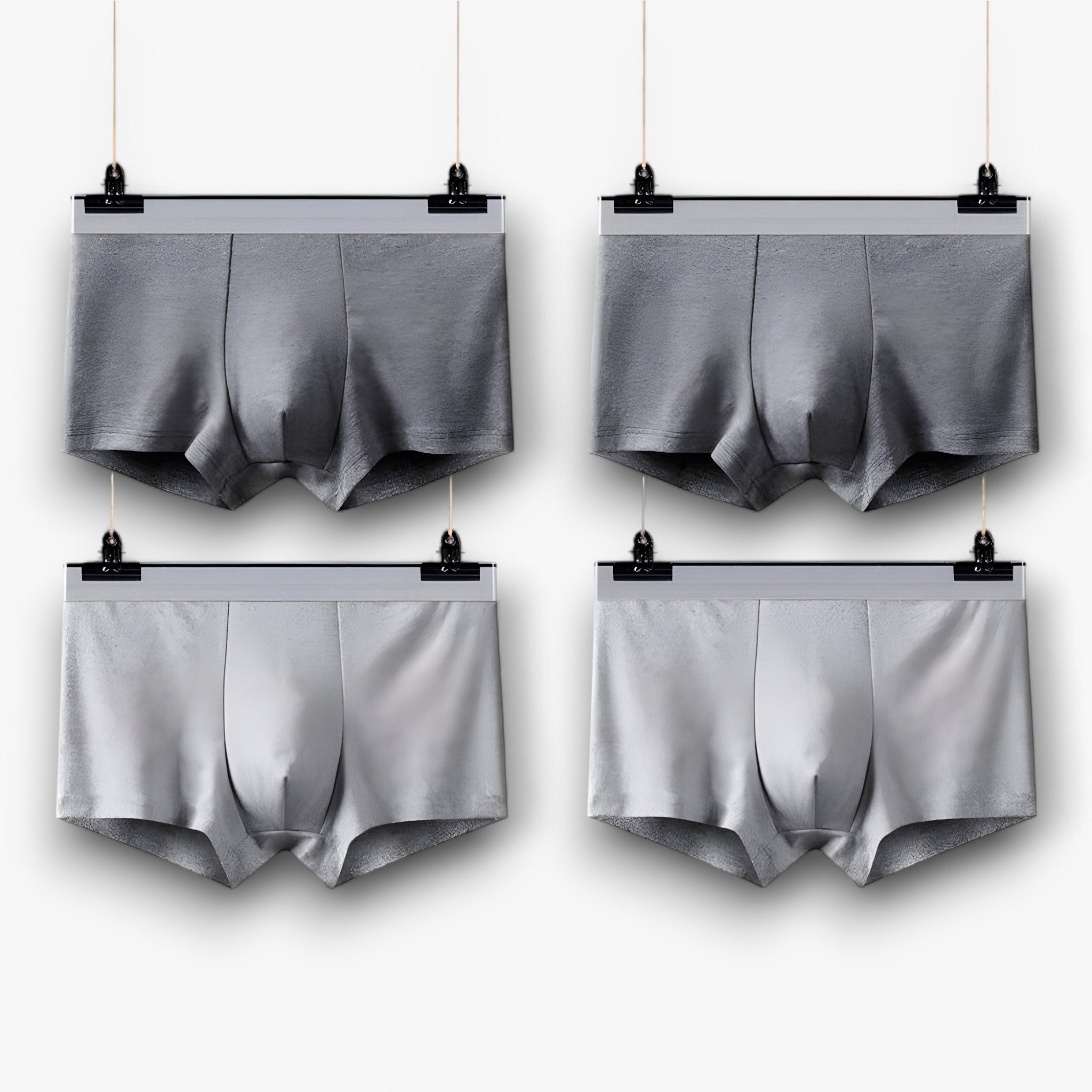Evan | Åndbare Bokserhorts - Sexede og Komfortable - 2 Grå - 2 Mørk - Evan | Åndbare Bokserhorts - Sexede og Komfortable - €25 - {{ product_tags }