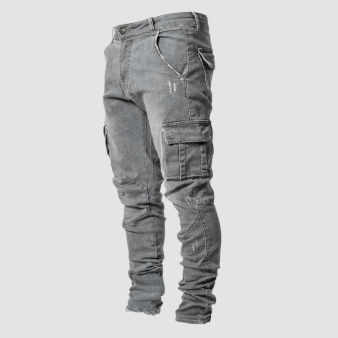 Keegan | Meget elastiske fritidsjeans - ideelle til afslappede og aktive dage - Grå - men's fashion - {{ product_tags }