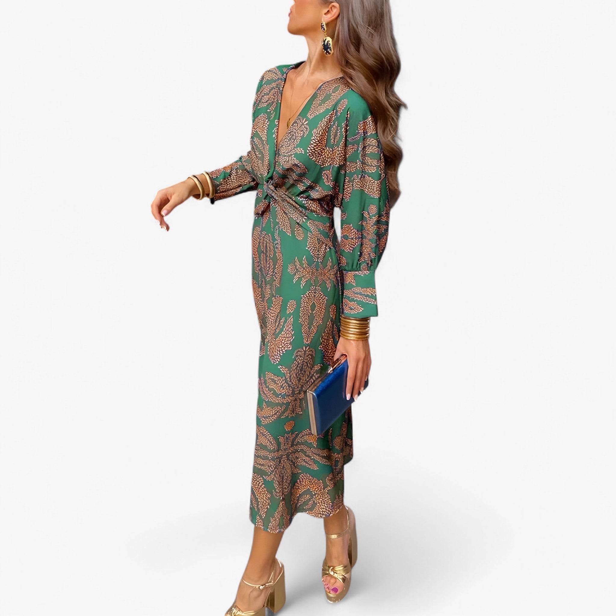 Louisa | Tidsløs Elegance Kjole - Grøn - women's fashion - {{ product_tags }