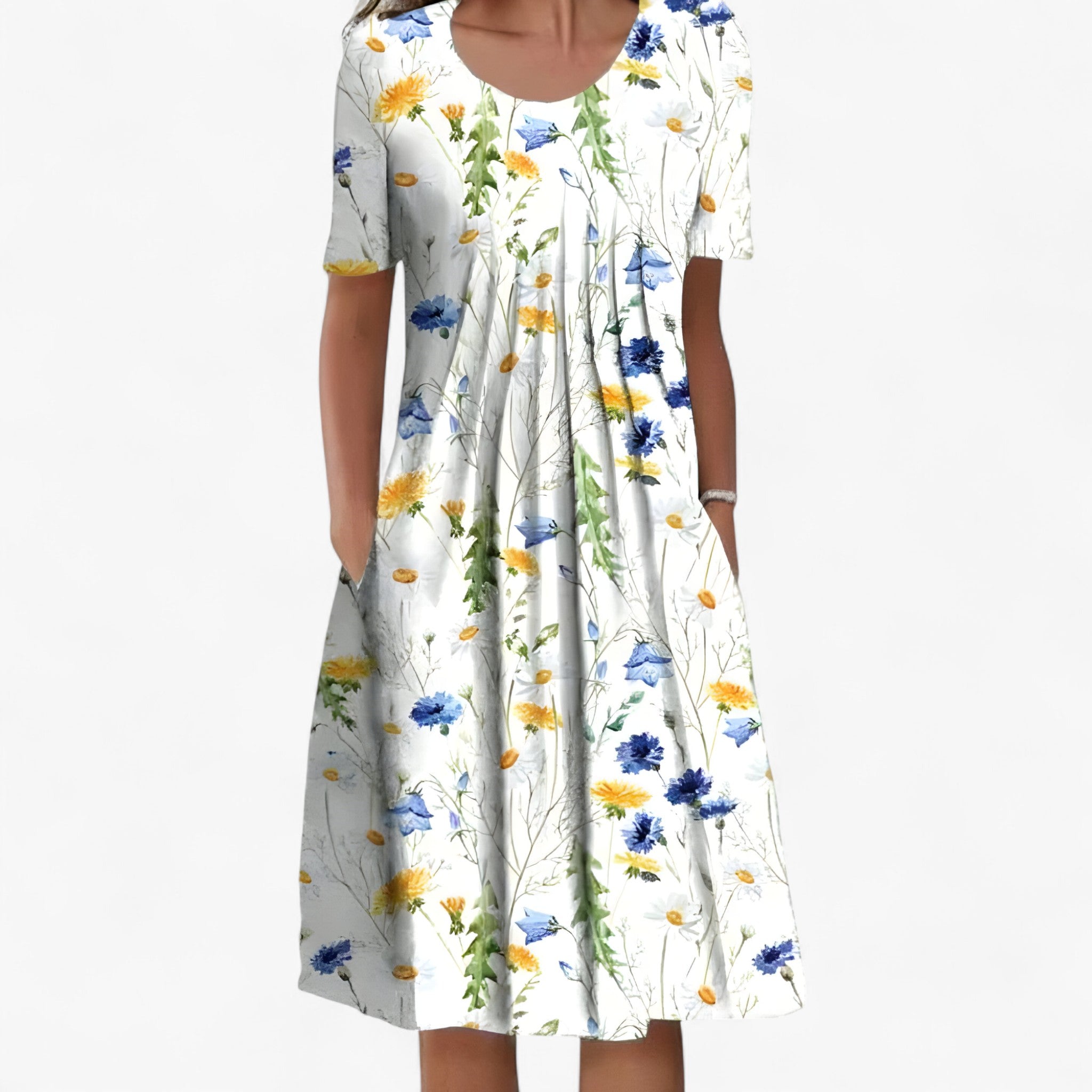 Valentina | Elegant Kjole - Hvid - women's fashion - {{ product_tags }