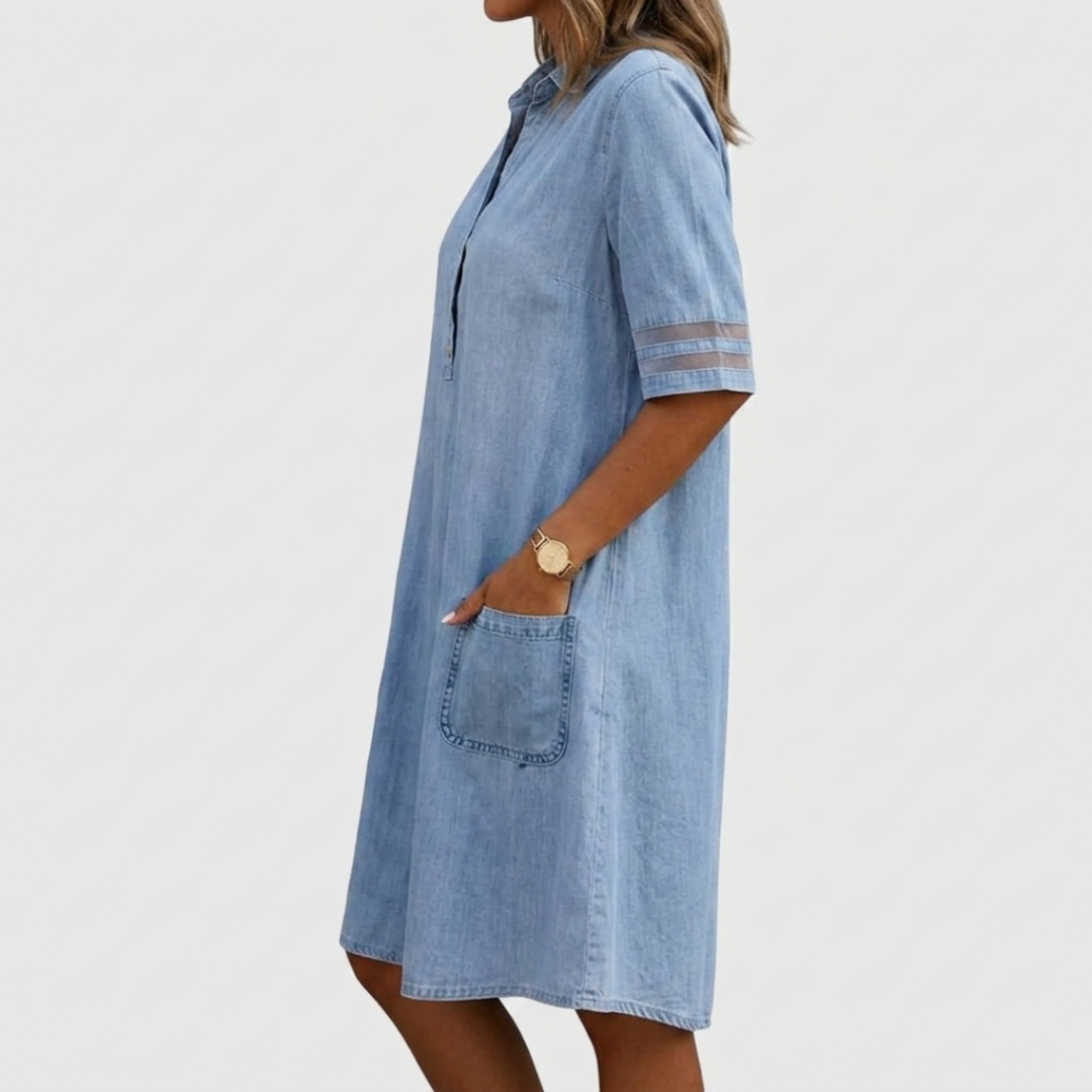 BRITTANY | FIGUR FLATTERENDE DENIM-KJOLE
