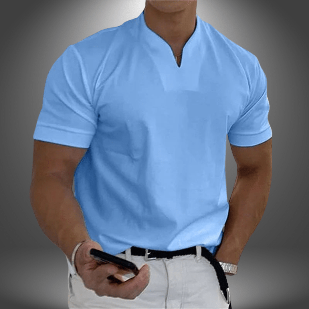 Vera | Mænd's Dominic V-Neck Tee – Sleek, Everyday T-Skjorte