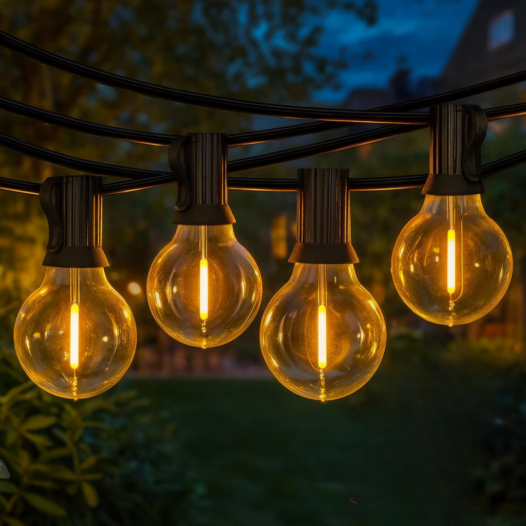 USB Terrasse Lyskæde – Vandtæt Varm Hvid Terrassedekoration - - Outdoor String Lights - {{ product_tags }