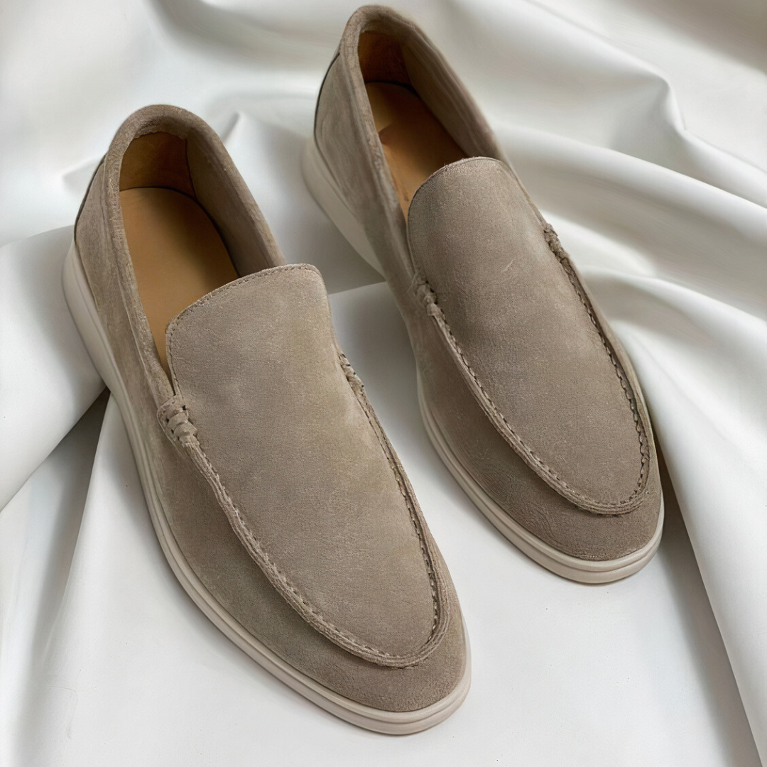 Herre Vintage Læderloafers