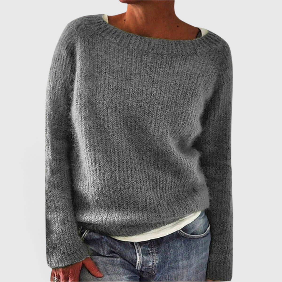 Dame Striktrøje med Afslappet Pasform - Casual Pullover