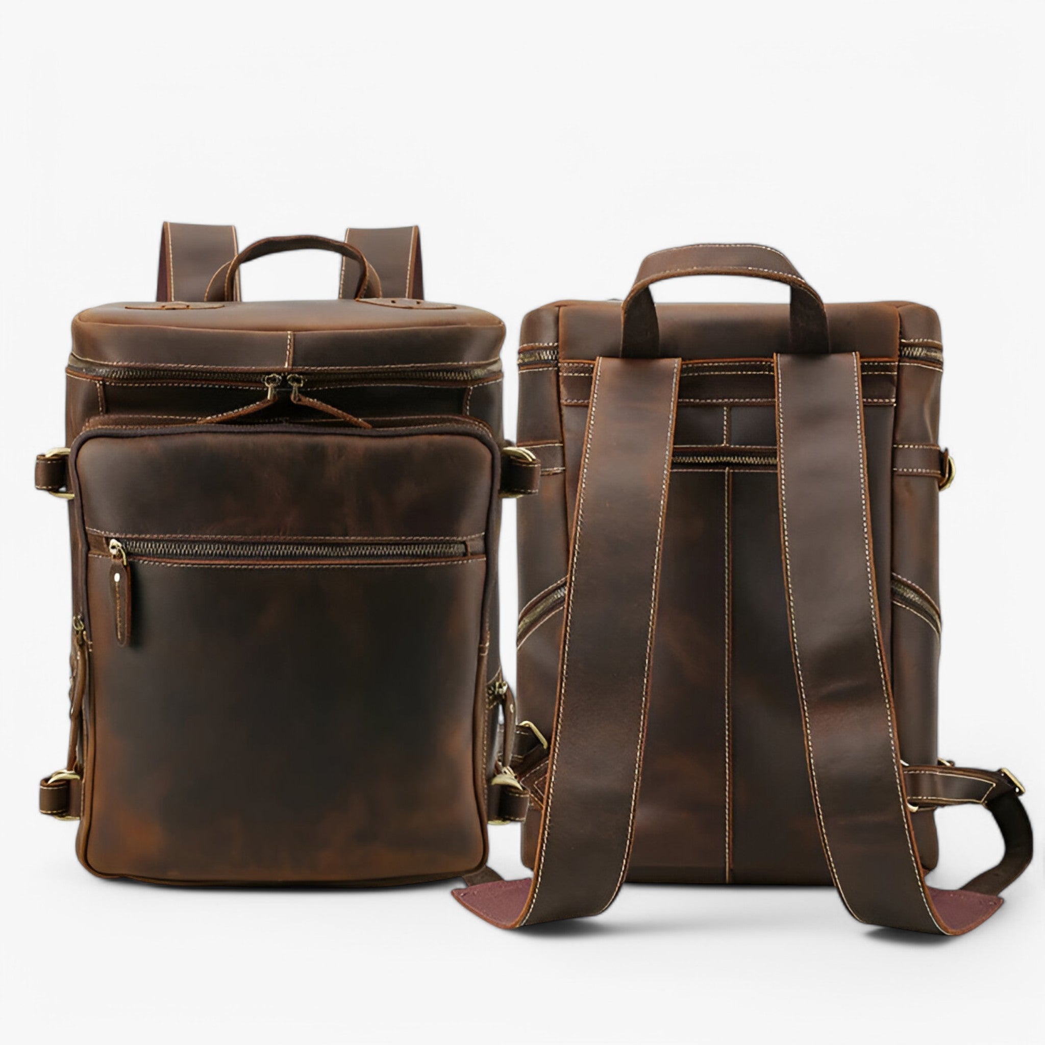 Leonardo | Luksus Fuld Læder Rygsæk - - bags - {{ product_tags }