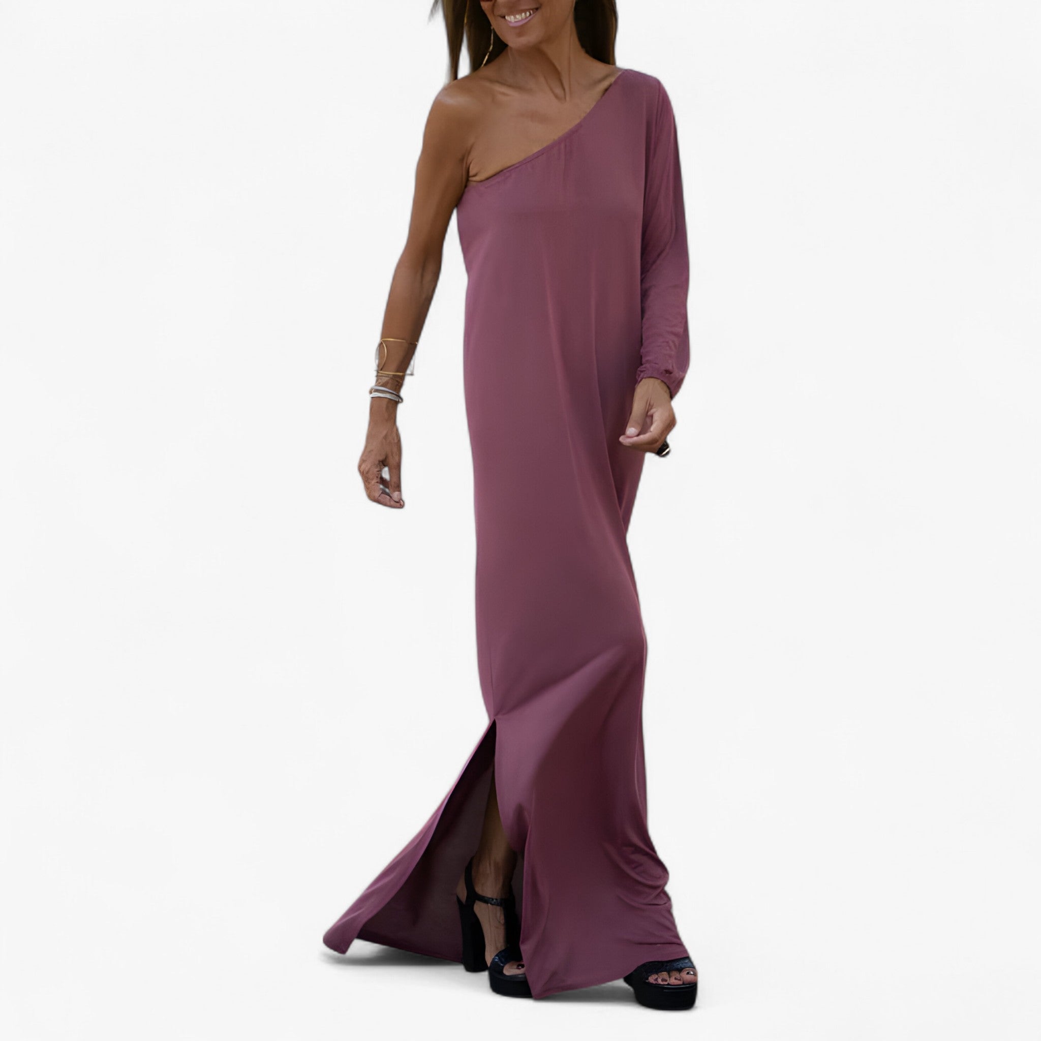 Anika | En-skulder kjole - Rosa - women's fashion - {{ product_tags }