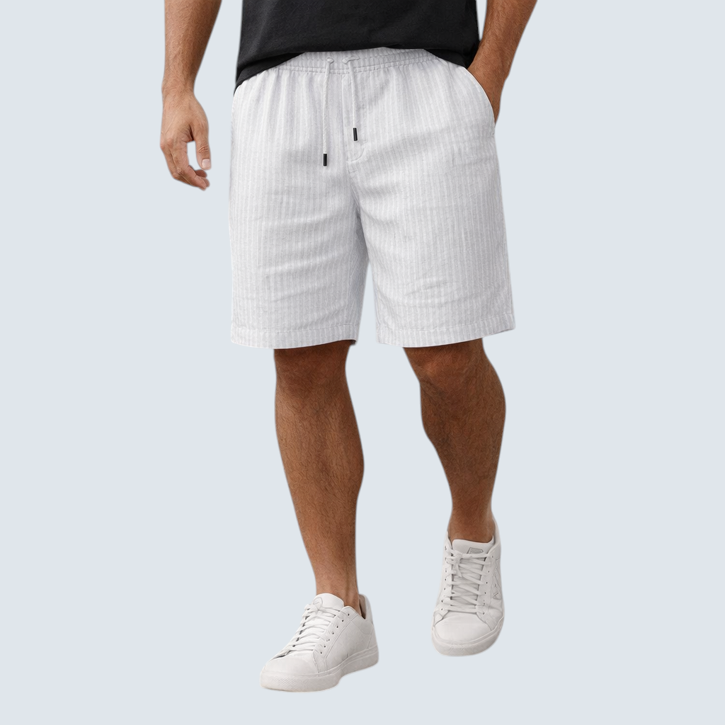 Korte Hør Herrebukser, Regular Fit, Åndbar, Sommer, Casual