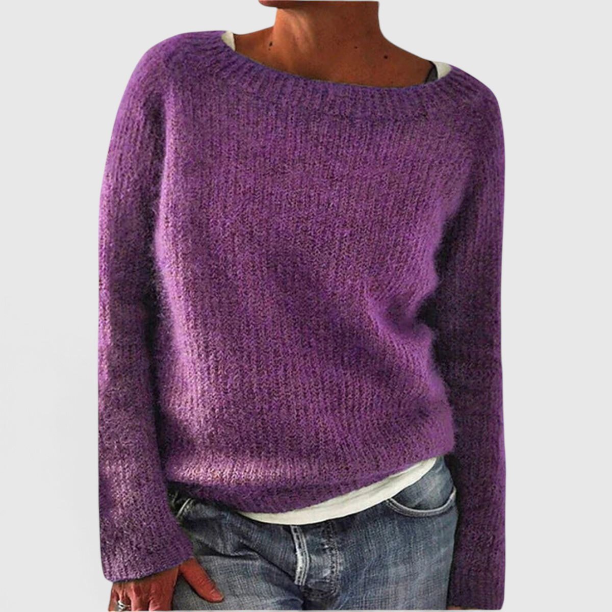 Dame Striktrøje med Afslappet Pasform - Casual Pullover