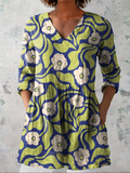 Elodie | Lang Bluse med V-hals