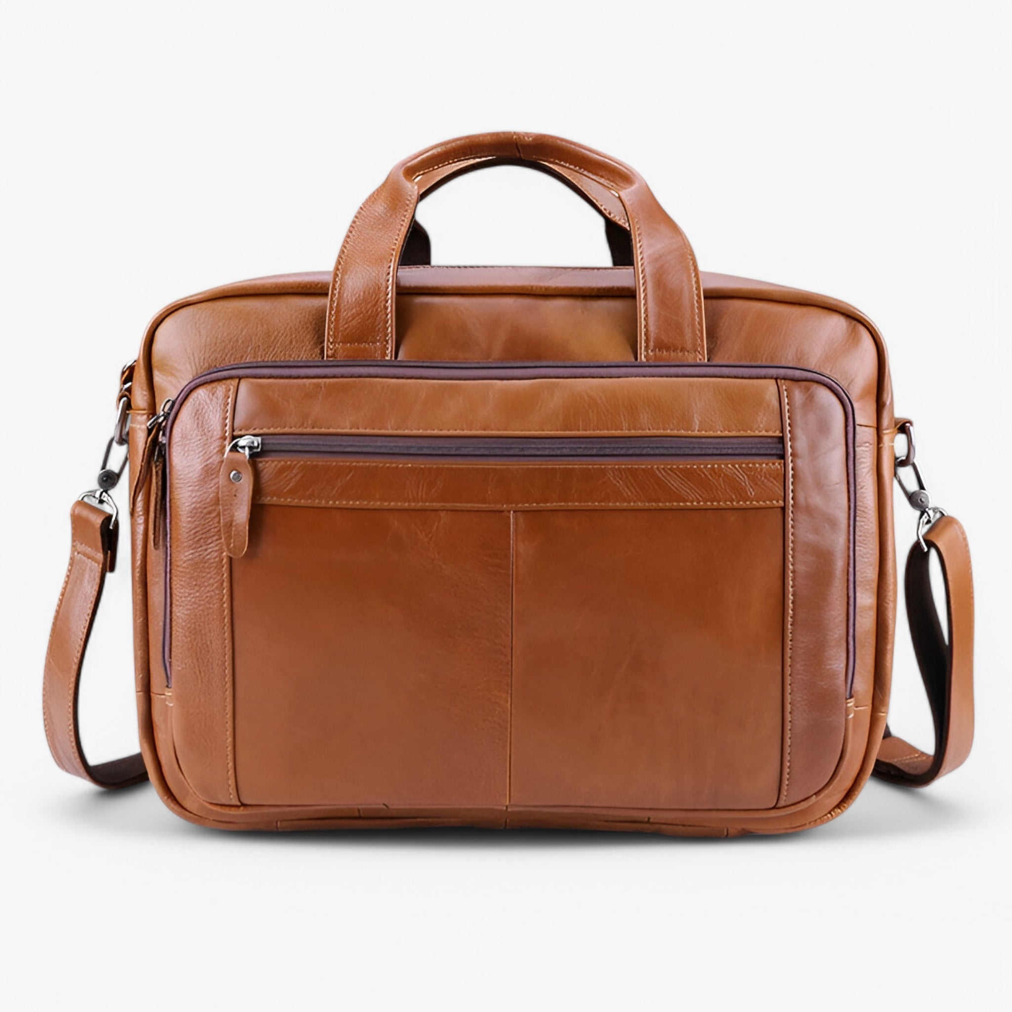 Theo | Laptoptaske i læder med skulderrem - - bags - {{ product_tags }