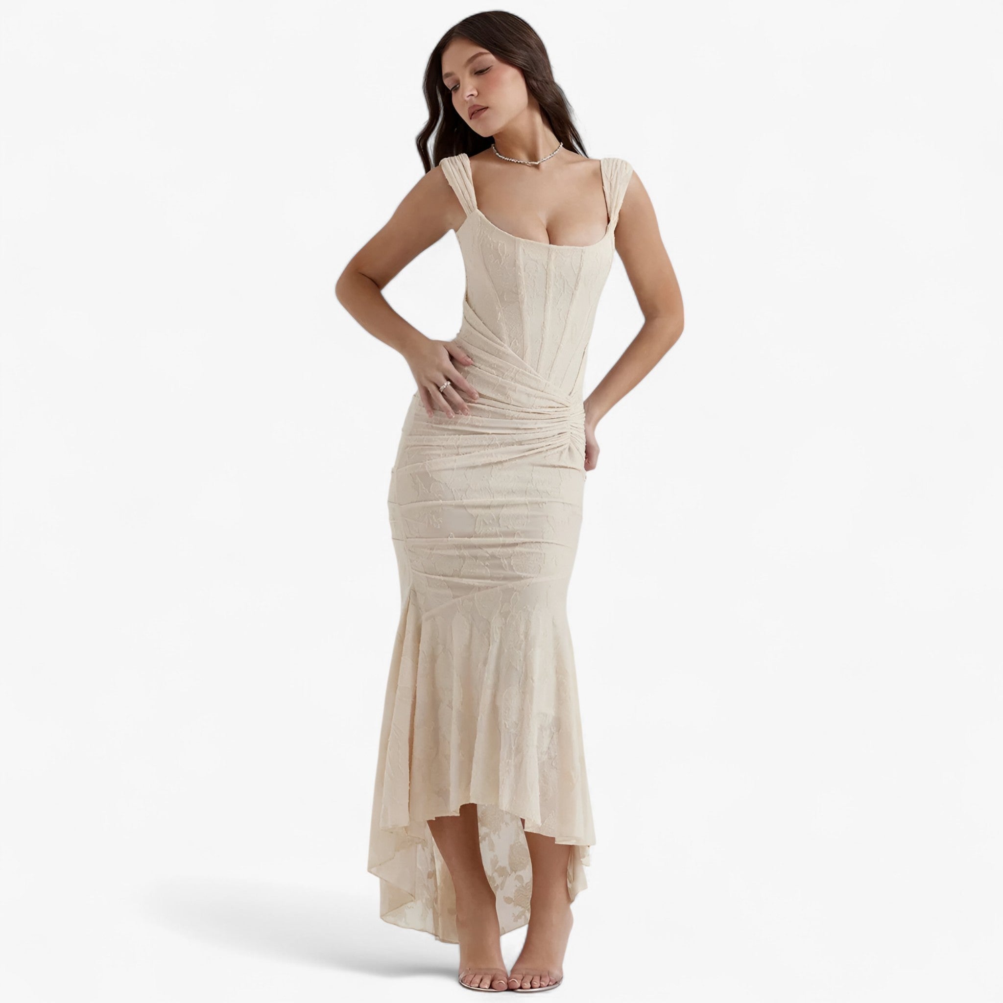 Clara | Midi kjole – Elegant og figurskabende pasform - - women's fashion - {{ product_tags }