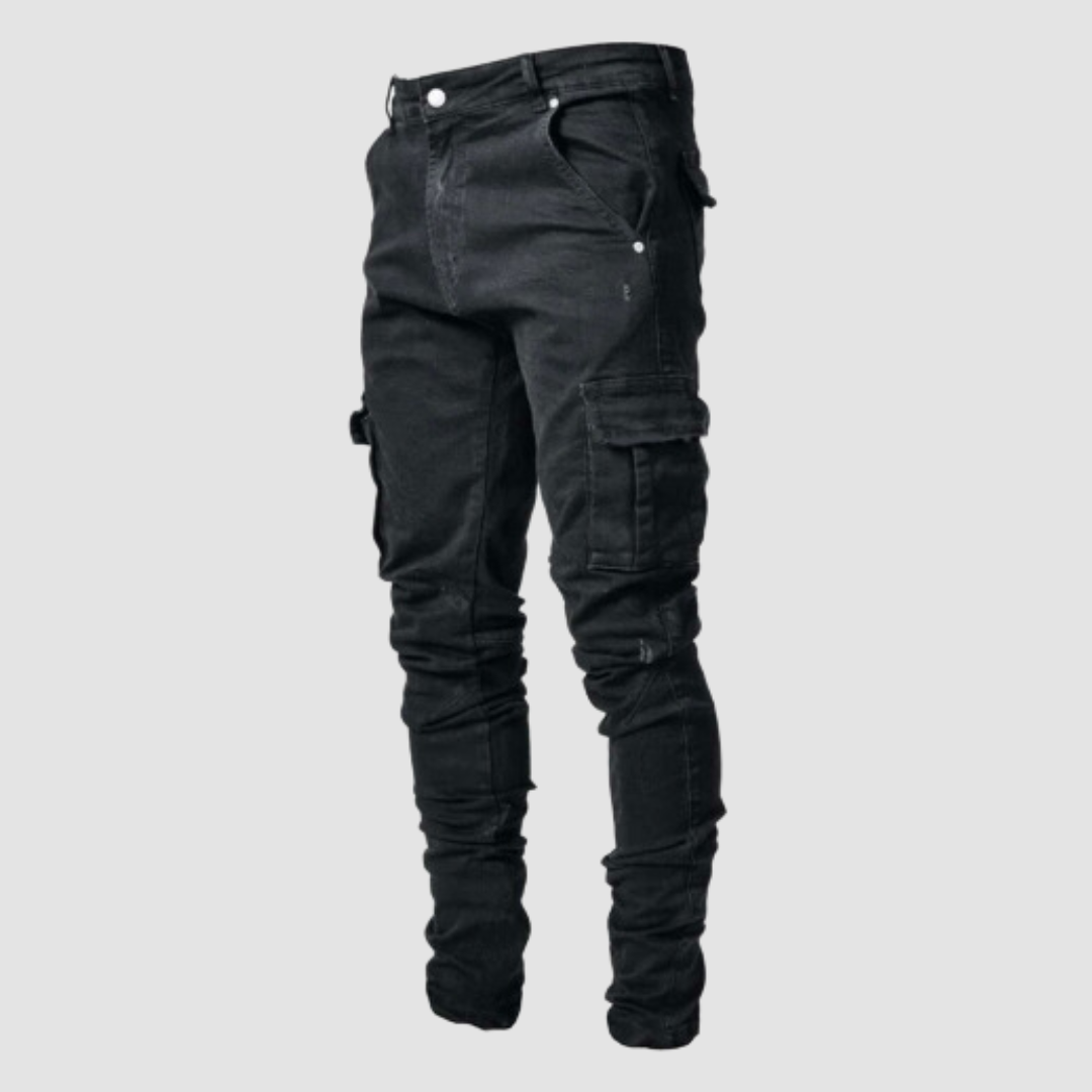 Keegan | Meget elastiske fritidsjeans - ideelle til afslappede og aktive dage - Sort - men's fashion - {{ product_tags }