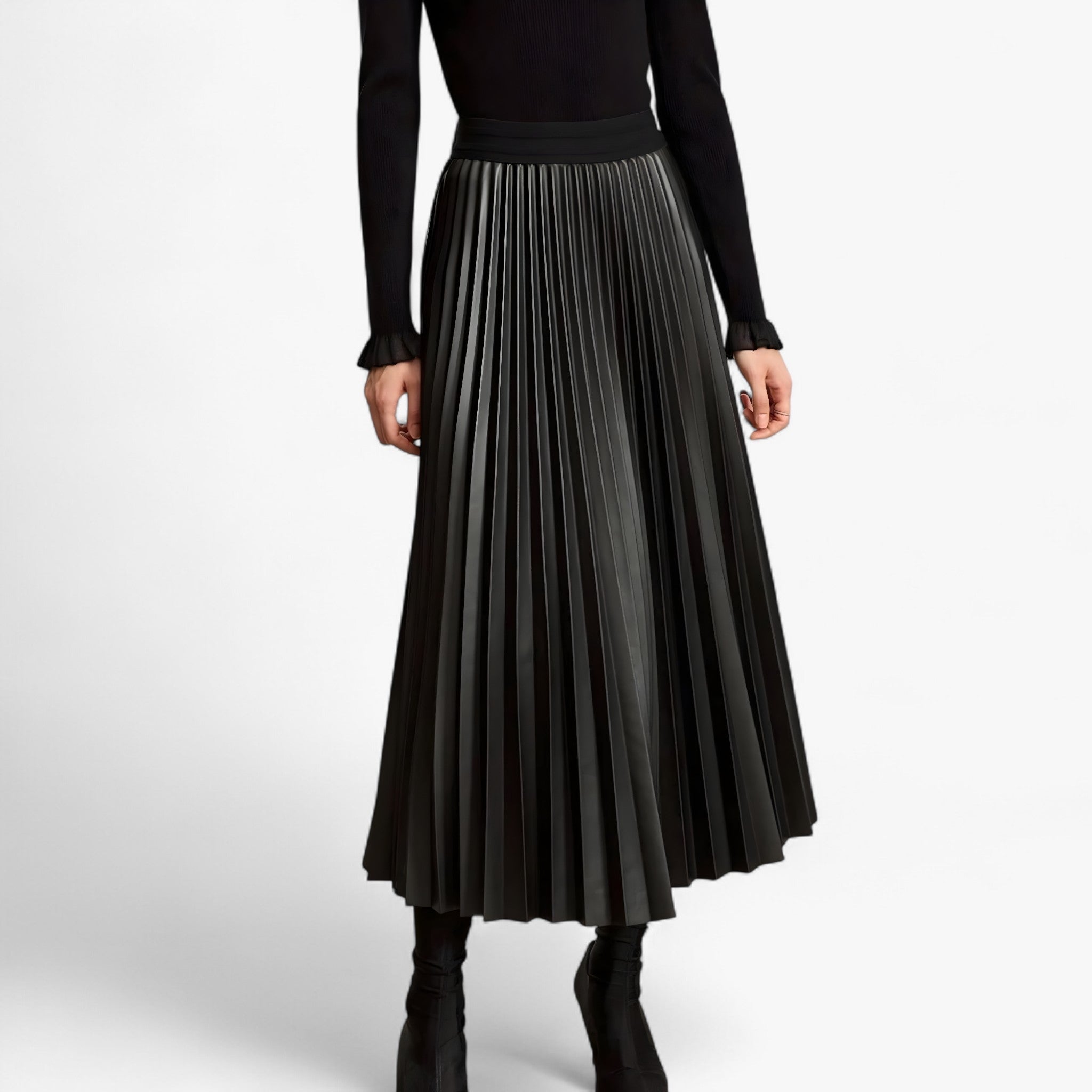 Gelly | Nederdel i Plisseret Læder - - women's fashion - {{ product_tags }
