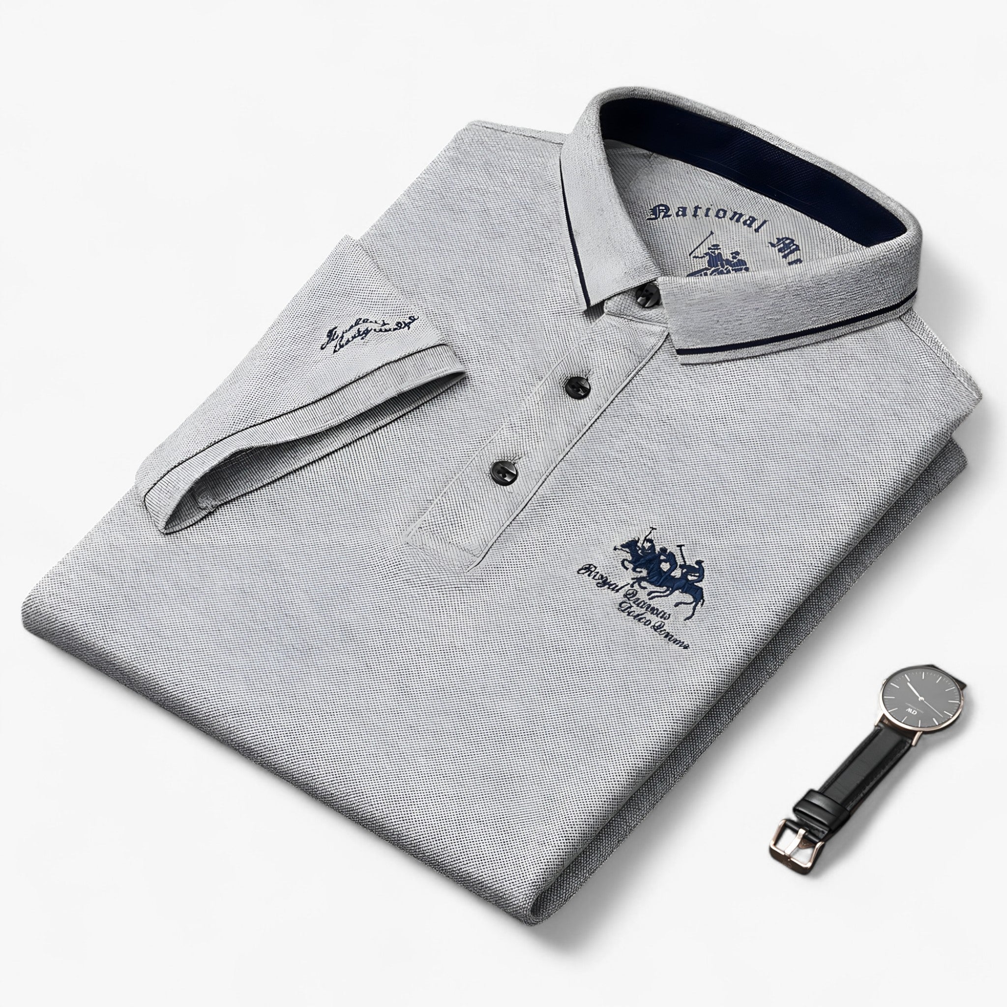 Leonardo | Polo i Luksusbomuld – Komfort og Klasse i Ét - Grå - men's fashion - {{ product_tags }