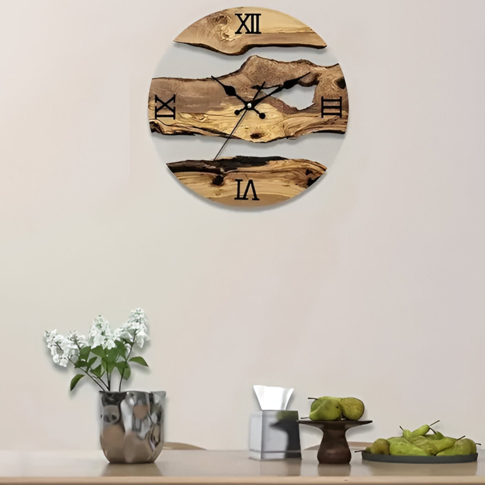 Alaric | Minimalistisk vægur med træ - - house & garden - {{ product_tags }