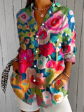 Deliane | Levende Kunstnerisk Knap-Op Bluse