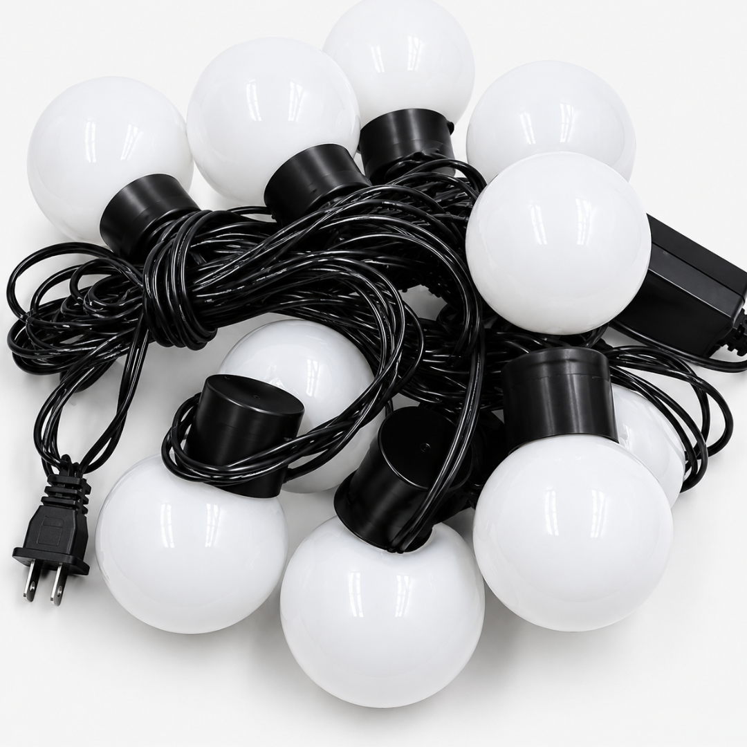 USB Terrasse Lyskæde – Vandtæt Varm Hvid Terrassedekoration - Sort Varm Hvid (mat) - Outdoor String Lights - {{ product_tags }