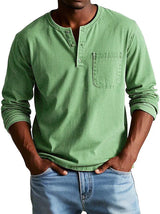 Long-sleeve Henley for Men - Comfortable Fit and Casual Style