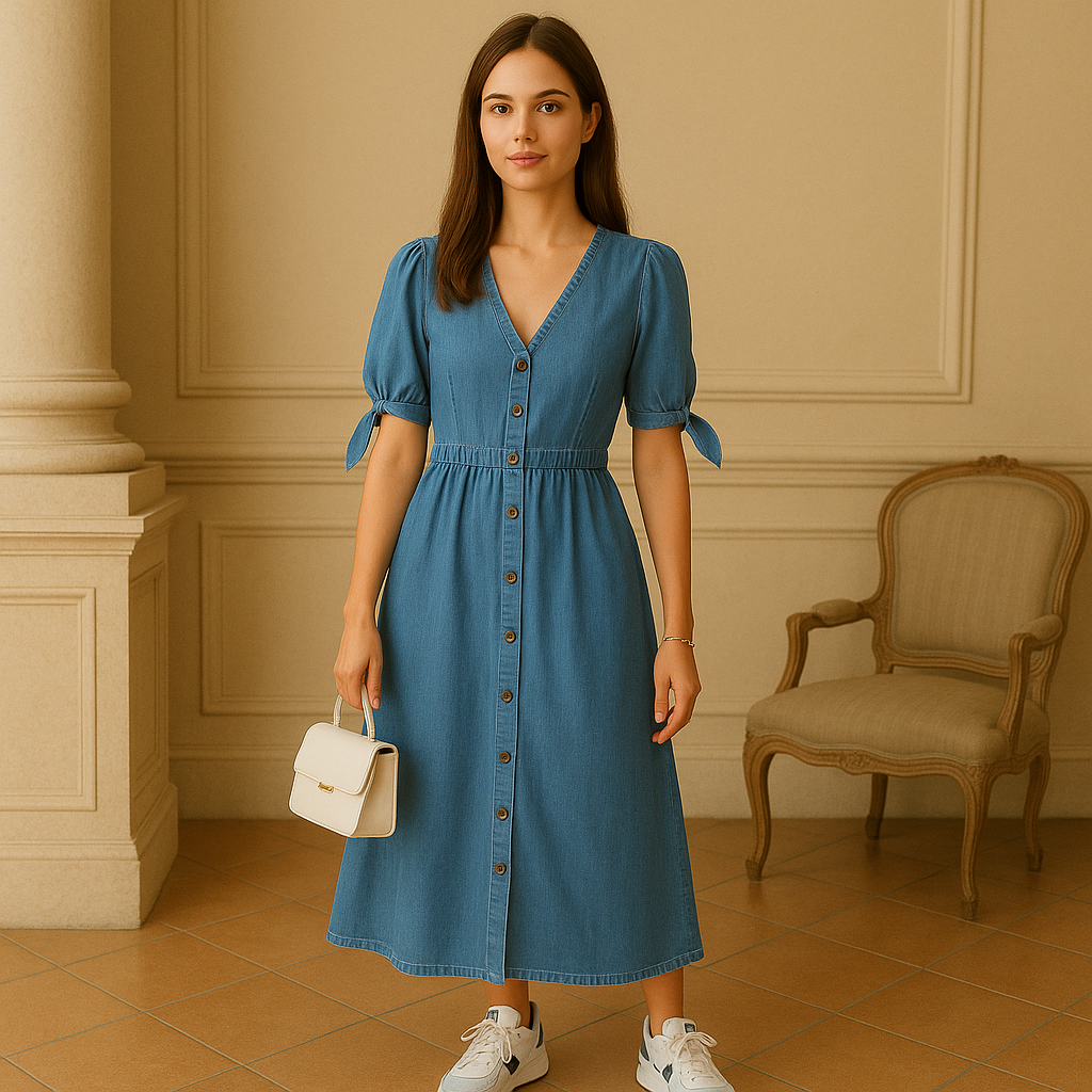 Demmy | Skinnerende Kjole i Denim - - women's fashion - {{ product_tags }