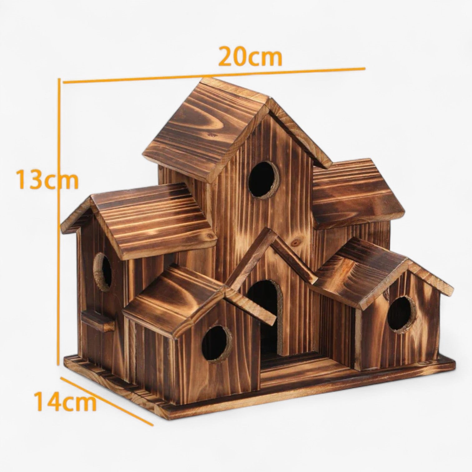 Håndlavet fuglehus med 6 huller - - house & garden - {{ product_tags }