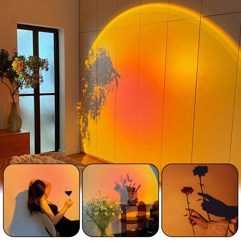 Solnedgang Projektionslampe – Regnbue Prisme Stemningslys - - Projection Ambient Lamp - {{ product_tags }