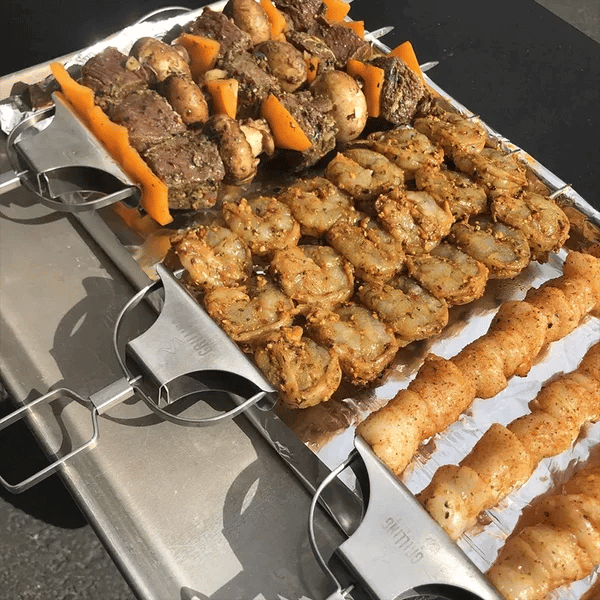 SkewGril | 3-vej Grillspyd | Rustfrit Stål - - SkewGril | 3-vej Grillspyd | Rustfrit Stål - €25 - {{ product_tags }
