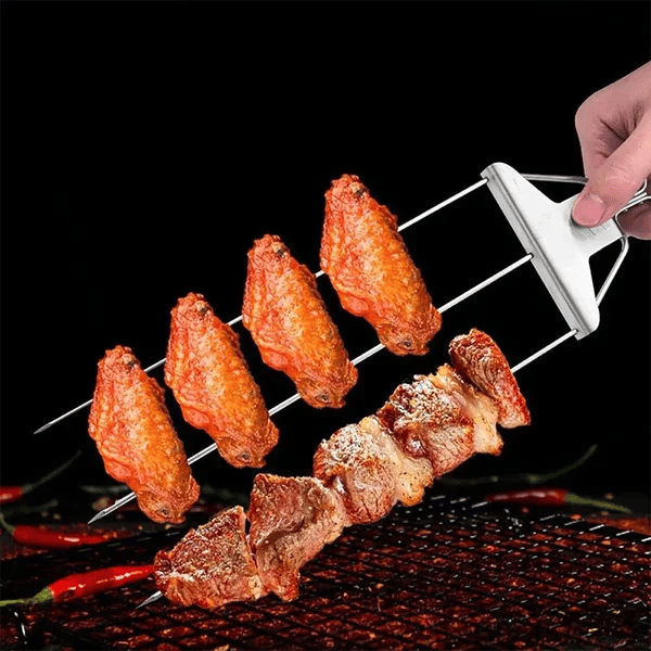 SkewGril | 3-vej Grillspyd | Rustfrit Stål - - SkewGril | 3-vej Grillspyd | Rustfrit Stål - €25 - {{ product_tags }