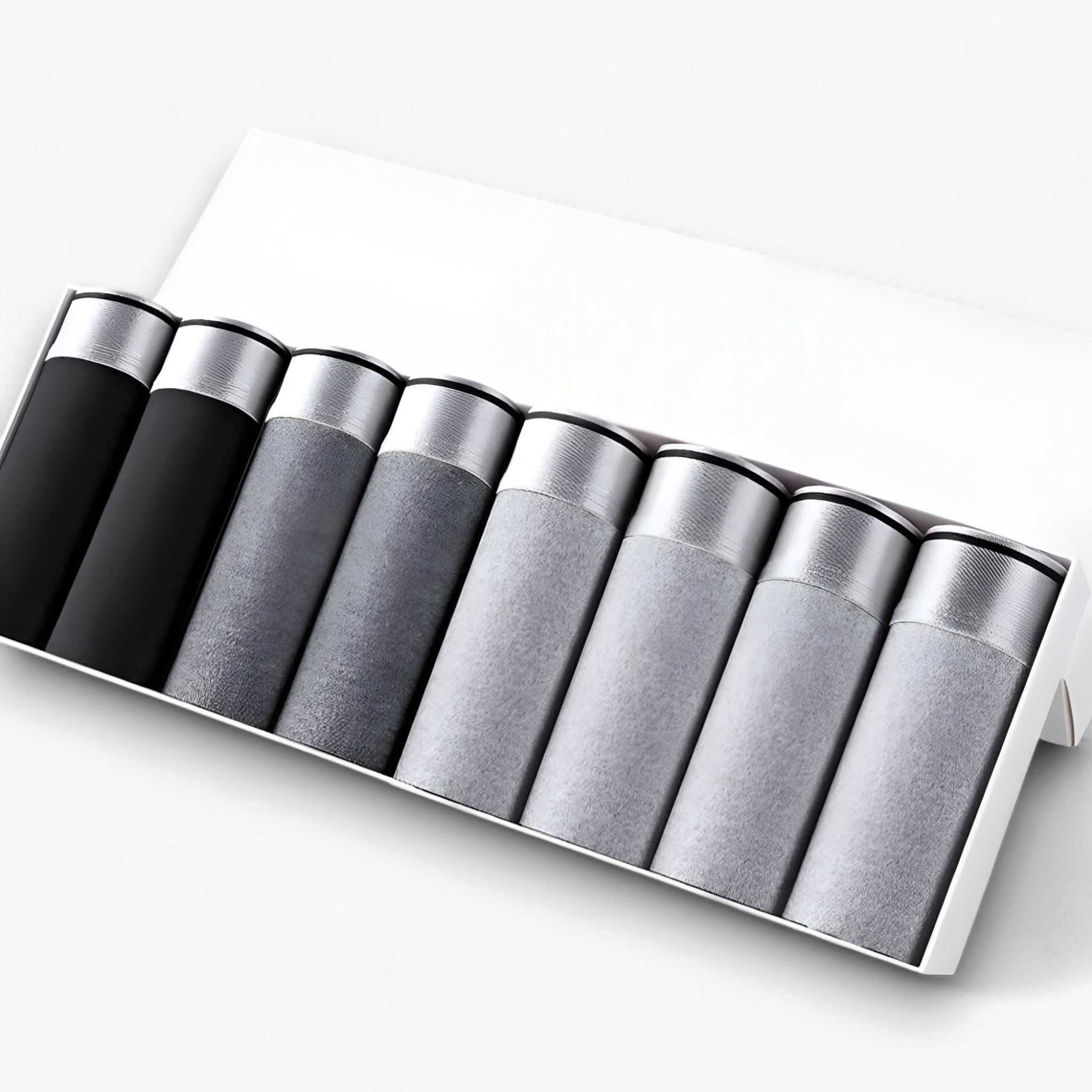 Evan | Åndbare Bokserhorts - Sexede og Komfortable - 4 Grå - 2 Sort - 2 Mørkegrå - Evan | Åndbare Bokserhorts - Sexede og Komfortable - €25 - {{ product_tags }
