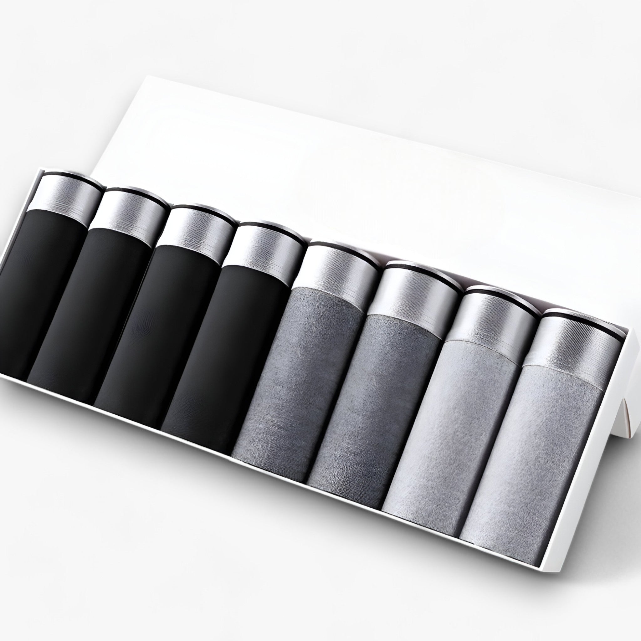 Evan | Åndbare Bokserhorts - Sexede og Komfortable - 4 Sorte - 2 Mørkegrå - 2 Lysegrå - Evan | Åndbare Bokserhorts - Sexede og Komfortable - €25 - {{ product_tags }