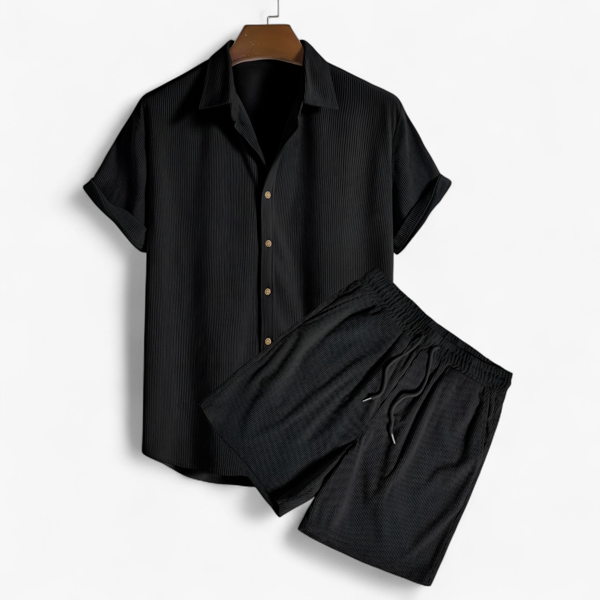 Daryl | Mænds Sommer Sæt i Åndbart Materiale - Sort - men's fashion - {{ product_tags }